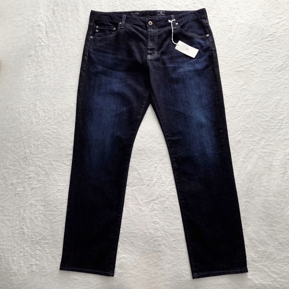 AG NEW Adriano Goldschmied The Graduate Darker Blue Denim Jeans, 38x32 - Picture 11 of 11
